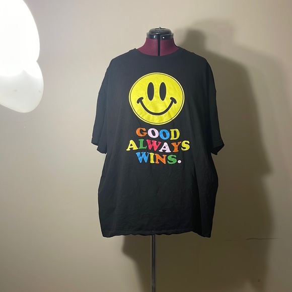 3xl good always wins 3x smiley face tee shirt new without tags - Picture 1 of 4